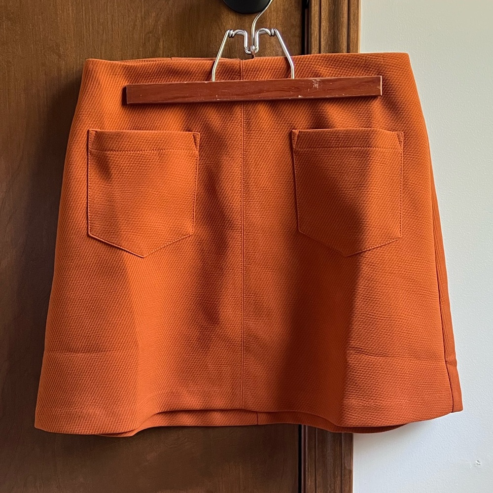 Lush Orange A- Line Mini Skirt